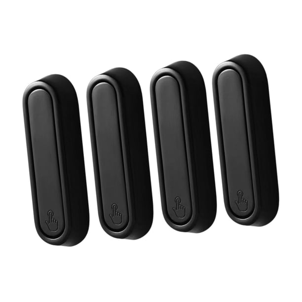 Ganchos De Pared Plegables Para Baño, 4 Piezas, Resistentes, Accesorio De Cocina, Giratorio 90°, Color Negro
