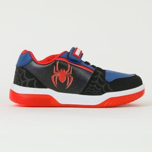 Zapatillas Con Luces Niño Negro Araña Spiderman Marvel