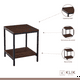 thumbnail image 3 of Velador Mesa Auxiliar Lateral de 2 Niveles - Madera Oscura Walnut, 3 of 4
