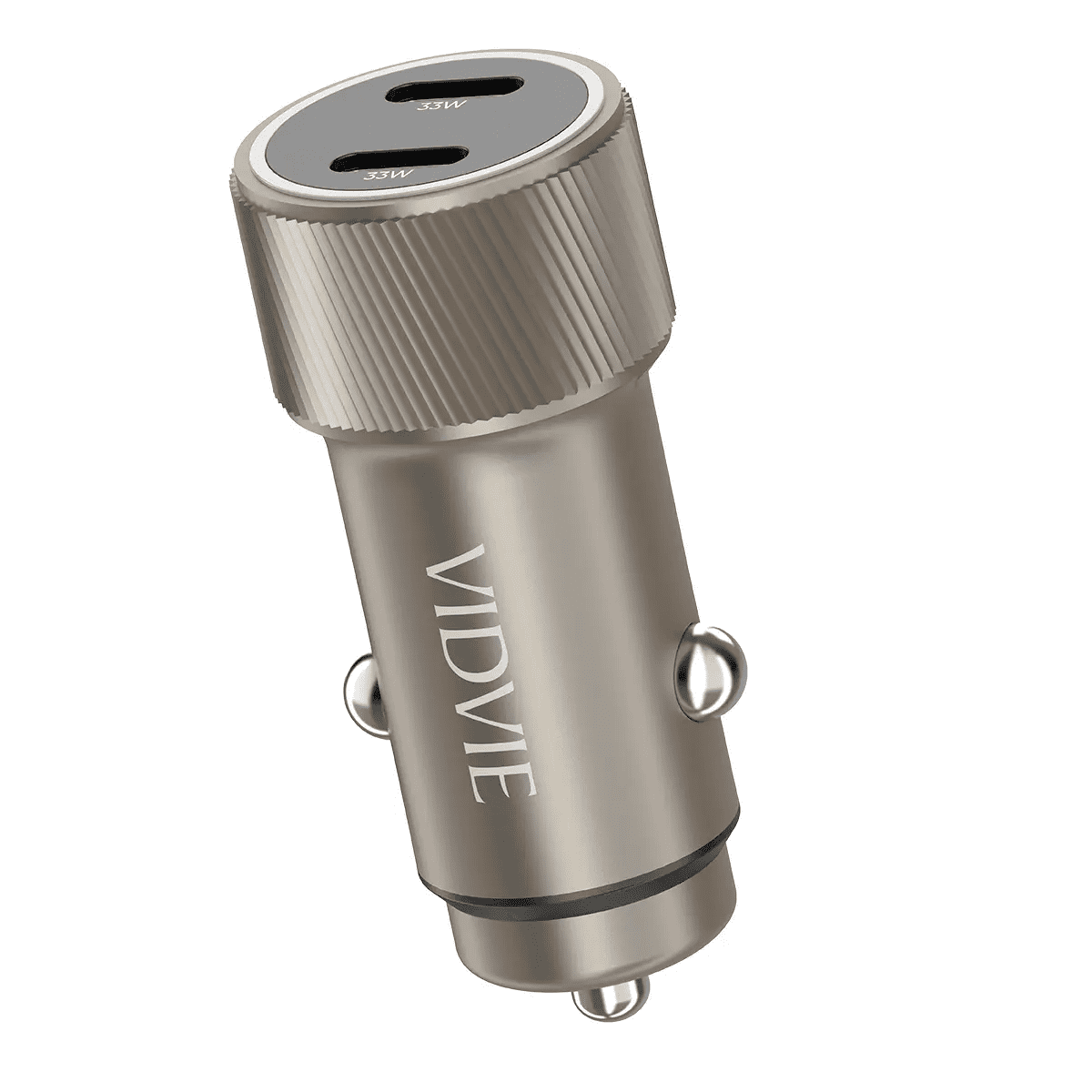Vidvie - Adaptador Cargador Para Auto Doble Carga Rápida Usb-c 33w