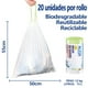 thumbnail image 4 of Aileda Bolsa Basura Baño Con Cordón Para Papelero 50x55 Cms 20 uni por rollo, 4 of 9