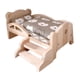 thumbnail image 3 of Minicama De Mu?eca De Madera 1:12, Juguete De Simulación Para Decoración De Casa De Mu?ecas, Regalo Navide?o Para Ni?as, Juego De Cama Con Oso, 3 of 5