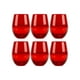 thumbnail image 1 of Set 6 Vasos Vidrio Bajos Full Color Rojo 480mL Allegra, 1 of 3