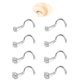 thumbnail image 1 of Aros para nariz GingYing 8 pzs 18G acero CZ 1,5-3 mm, 1 of 7