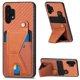 thumbnail image 1 of Funda Resistente para Samsung Galaxy A32 5G con Tarjetero y Soporte, Diseño Magnético Marrón, 1 of 5