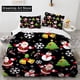 thumbnail image 1 of Cat Merry Christmas Santa Claus Bedding Set Boys Girls Duvet Cover Pillowcase Bed Adult Bedroom, 1 of 5