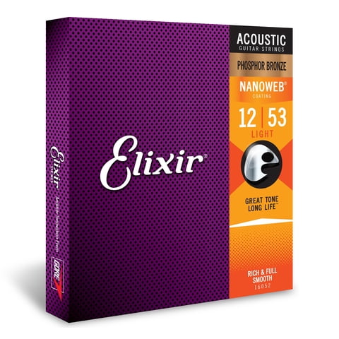 Cuerdas Para Guitarra Acústica Elixir Phosphor Bronze Nanoweb Light