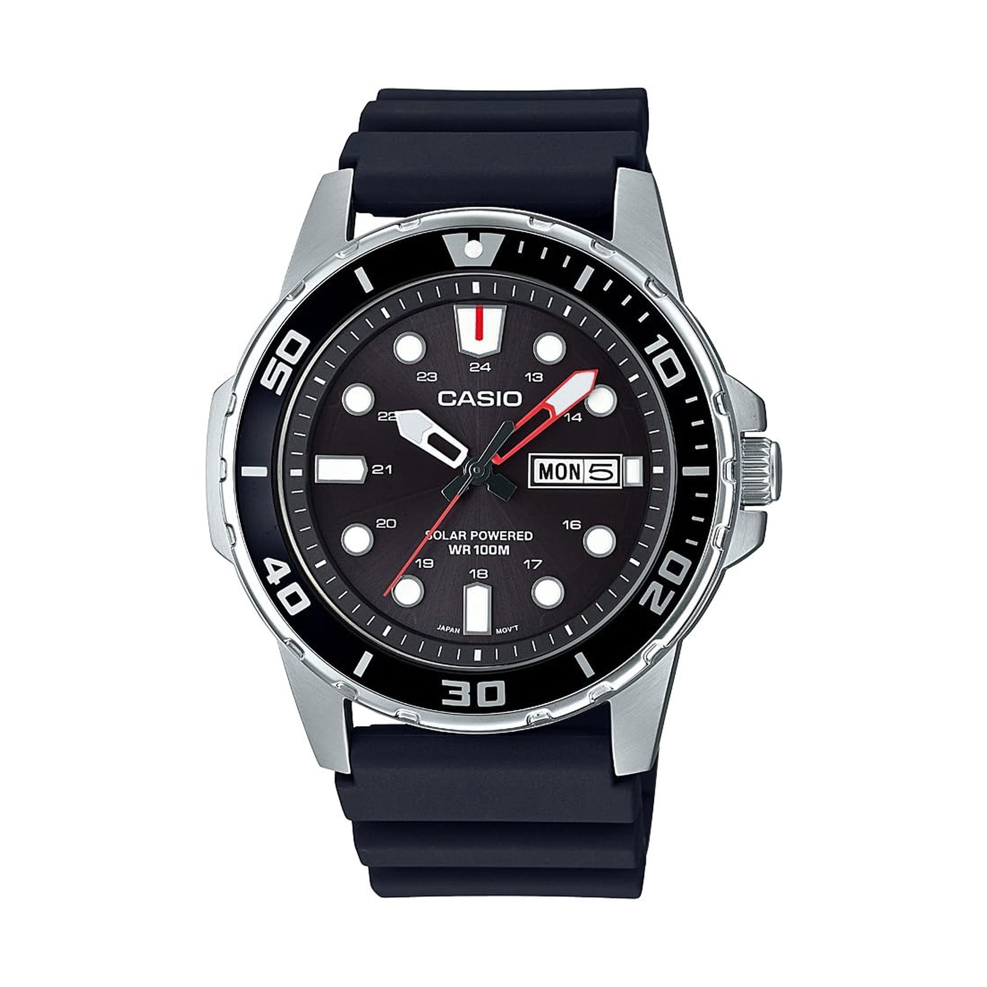 Reloj Casio Mtp-s110-1avcf De Acero Inoxidable Negro Y Resina Para Hombre