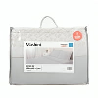 Juego De Sábanas Polar Lisa Broderie 1.5 Plazas / Gris – Mashini
