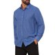 thumbnail image 4 of INSPIRE CHIC Camisa de Hombre a Rayas de Manga Larga con Botones Casual para Boda S Azul Real, 4 of 5