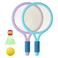 Magideal - Raqueta De De Bádminton Duradera Para Niños, Juguetes Interactivos Para Padres E Hijos Para Jugadores Principiantes En El Patio Trasero, Jardín , Azul Morado