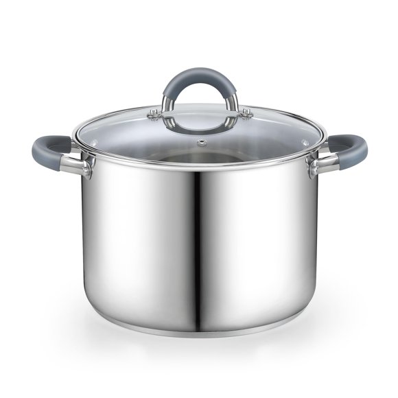 Cacerola de 11 L de Acero Inoxidable con Tapa – Cook N Home