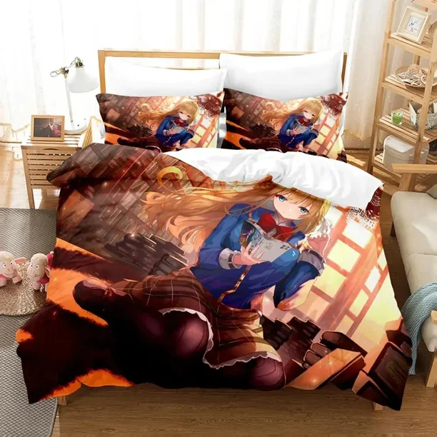Game Heaven Burns Red Bedding Set Duvet Cover Bed Set Quilt Cover Pillowcase Comforter Boys Adult Bedding Bed Sheets