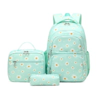 Set De Mochilas Ekuizai Con Estampado De Margaritas Para Niñas Con Lonchera Y Estuche Para Lápices