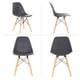 thumbnail image 4 of Juego De Comedor eames Rectangular 4 sillas Blanco-Gris 120 cm, 4 of 6