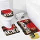 thumbnail image 4 of El día del chacal-theme 4-Piece Shower Curtain Set with Rugs, Waterproof Bathroom Decor Set Includes Bath Mat, U-Shaped Rug, Toilet Lid Cover and Curtain with Hooks, 4 of 6
