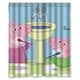 thumbnail image 1 of Cortina de ducha de dibujos animados Peppa Pig, juego de cortina de baño con ganchos, tamaño 60 x 72 pulgadas, 1 of 3