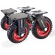 thumbnail image 1 of Juego de 4 unidades de goma resistente Caster Wheels POWERTEC de 8 pulgadas, 1 of 7