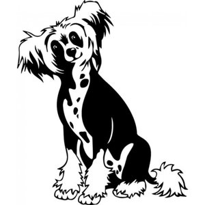 Rienda Libre Graphics - Decomural Chinese Crested Dog Pet Animals Ws-32892