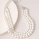 thumbnail image 5 of Collar de perlas para mujer, gargantilla de perlas, collar de perlas de 3 capas, collar de múltiples hilos, collares de perlas, regalos de Navidad para adolescentes, 5 of 7