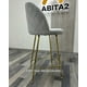 thumbnail image 2 of Silla de Bar Elegante Deluxe Terciopelo - Gris, 2 of 5