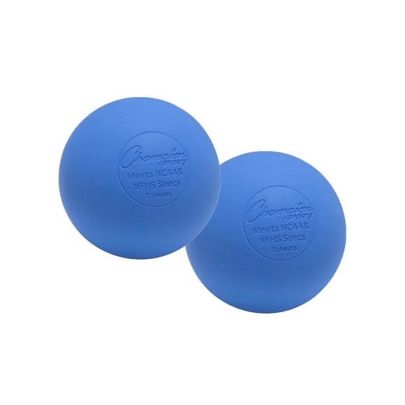 Pelotas de lacrosse Champion Sports Blue, tamaño oficial, 2 unidades