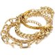 thumbnail image 1 of Xiao Hua Pulsera de Oro para Mujer, Pulsera de Cadena Exquisita de Múltiples Capas Chapada en Oro de 14K Ajustable, Linda Pulsera con Colgante, Juego de Pulseras de Cadena, 1 of 4