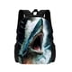 thumbnail image 1 of Mochila 3D Shark Print Children's School Bag Cartoon Animal Print Boys and Girls School Bag Lightweight Children's Backpack, 1 of 3