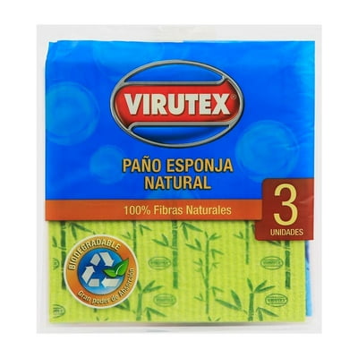 Paño Esponja Natural Ultra Absorbente 3 Un Virutex