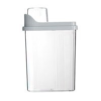 Magideal - Contenedor De Almacenamiento De Alimentos Para Perros Y Gatos, Contenedor De Almacenamiento Sellado, Caja De Arroz, Cubo De Granos Transparentes, Caja Gris