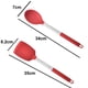 thumbnail image 2 of Utensilios de cocina de 2 piezas, cabezales de silicona aptos para uso alimentario y mangos de acero inoxidable, color rojo, 2 of 5