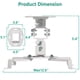 thumbnail image 2 of Soporte de techo para proyector WALI Universal Low Profile PM-002-W, 2 of 5