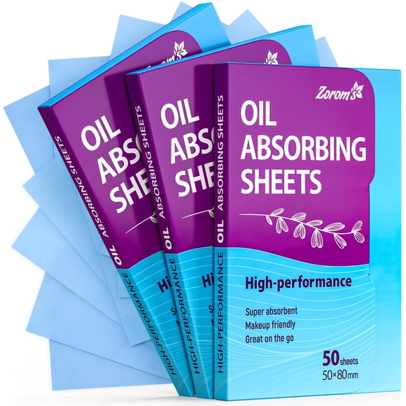 Papel absorbente de aceite ZOROM'S Premium, paquete de 3 (150 hojas)