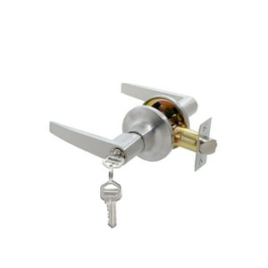 Stark Design - Cerradura Tubular Con Manilla, Oficina - Dormitorio (Níquel Satinado). Sku: Sdm10-Ns