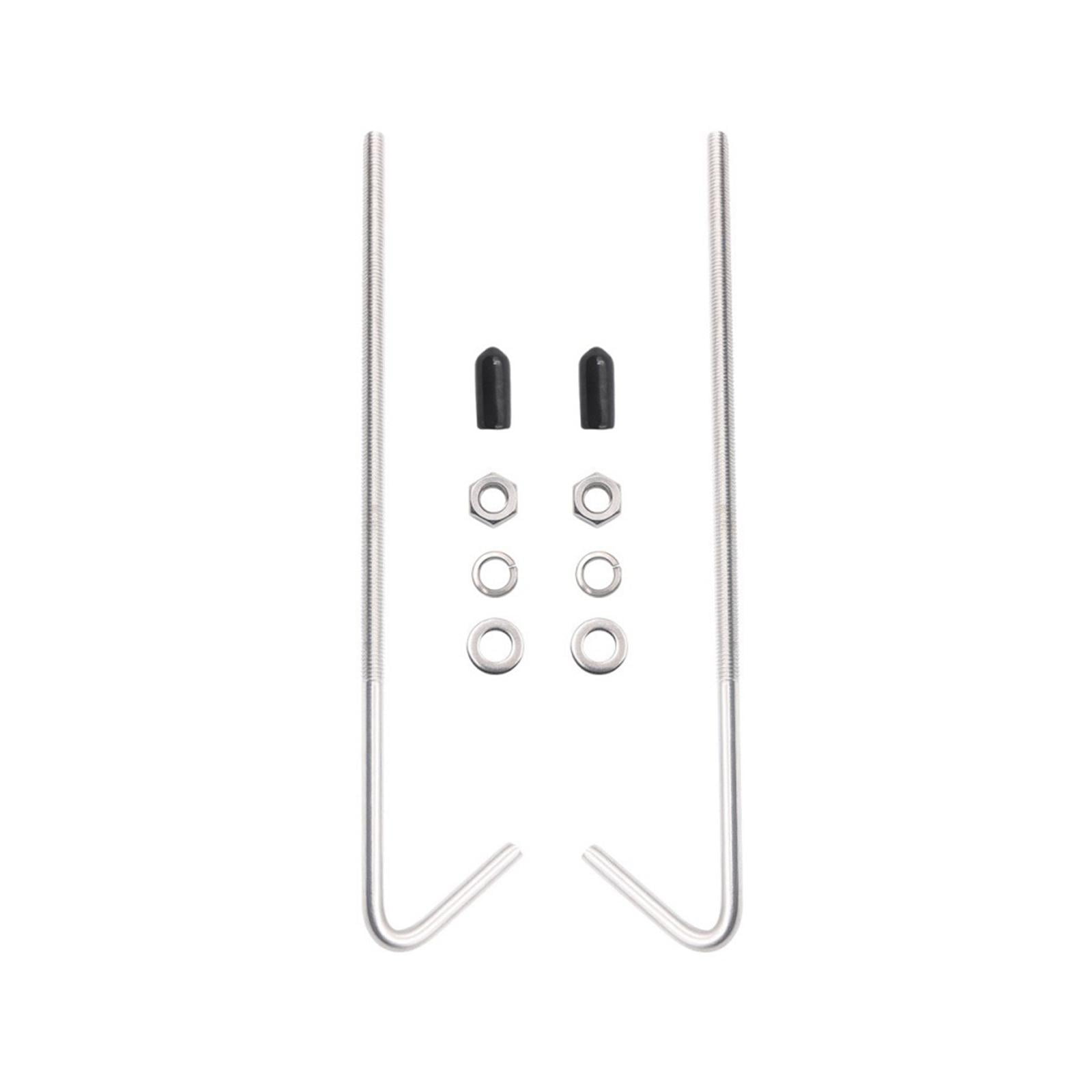 Ioensy - Gancho En J Pernos De Sujeción De Batería Tapas Protectoras De 10 Pulgadas Kit De Sujeción De Batería