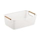 thumbnail image 5 of Cesta De Almacenamiento Reutilizable Decorativa Multiusos Para Baño, Cocina, Exterior, Color Blanco S, 5 of 5