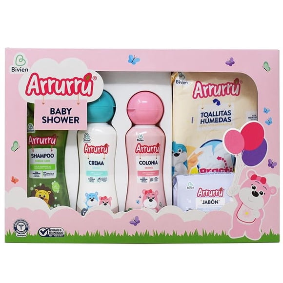 Set de Baño para Bebé Arrurru Naturals 5 piezas Rosa