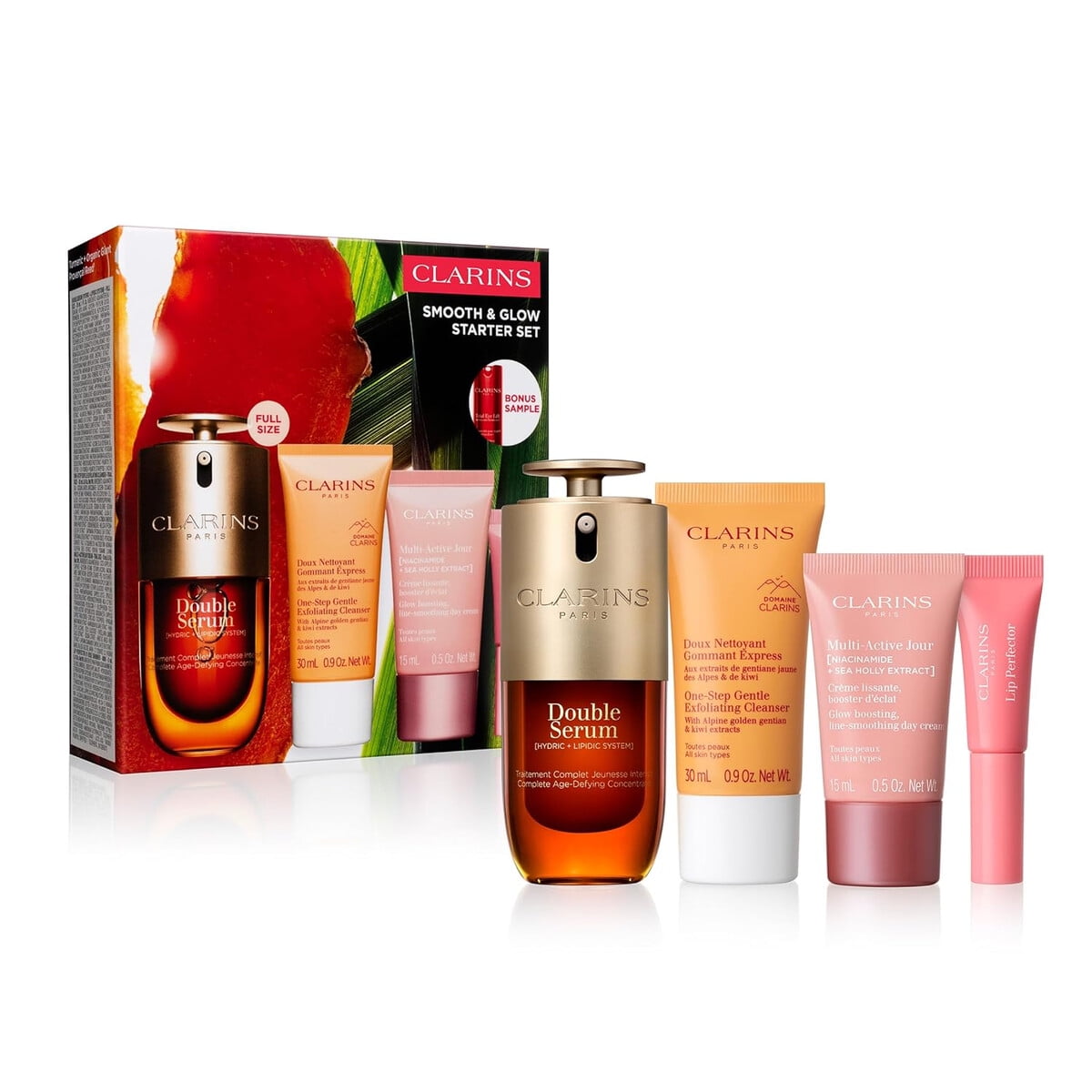 Set Facial Clarins Smooth And Glow 5 Piezas Cuidado