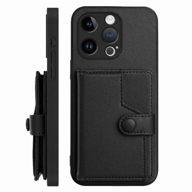 FOXDOCK Funda para iPhone 13 pro con Bloqueo RFID - Diseño Elegante con Cierre de Botón