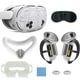 thumbnail image 1 of Kit de accesorios 7 en 1 para el casco de realidad virtual Meta Quest 3: empuñaduras para el mando, correa de mano, funda facial de silicona y juego de protectores de lente.-Blanco, 1 of 5