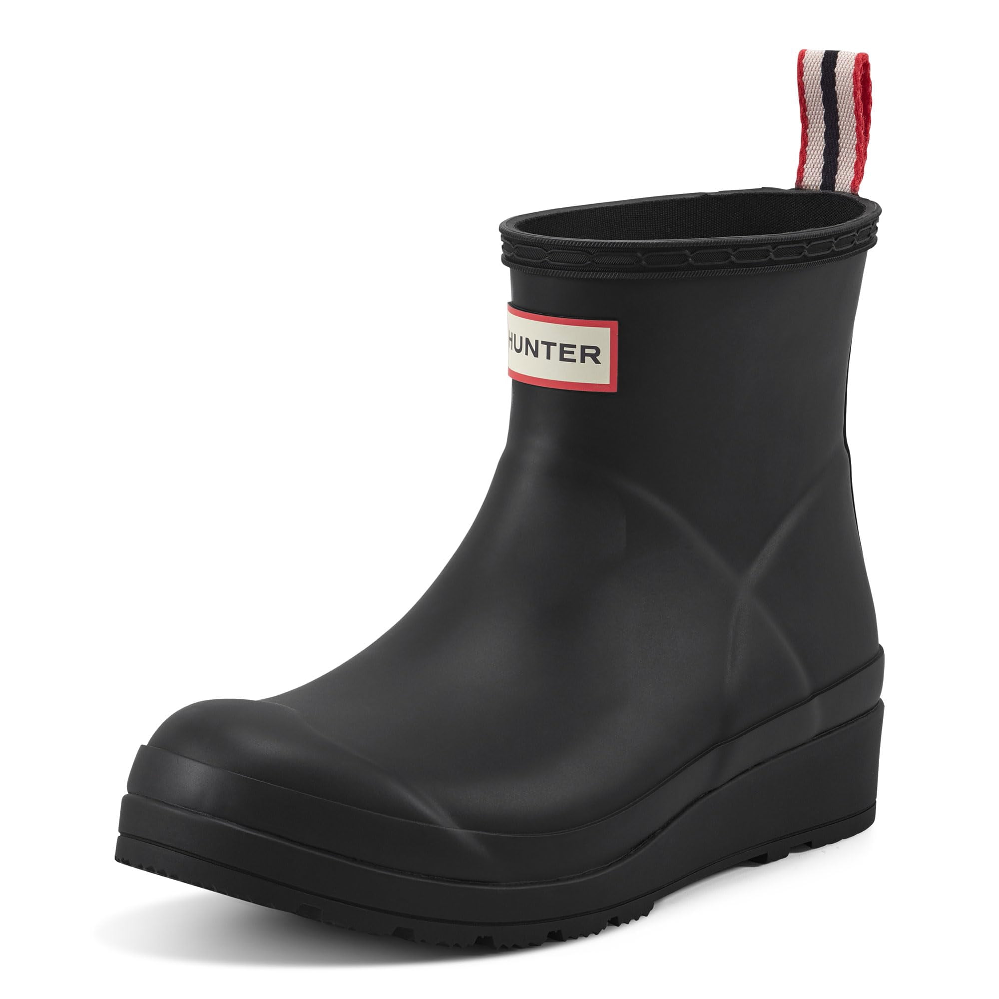 Botas De Lluvia Cortas Para Mujer Hunter Play Negras Impermeables 4 Cm