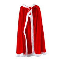 Magideal - Capa Larga Con Capucha Navideña, Disfraz Navideño, Capa De Cosplay, Resistente, Accesorios Para Lavar A Mano, Para Fiesta De Navidad, Baile De Disfrac 120Cm