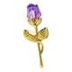 thumbnail image 3 of Rosa De Cristal, Regalo De Flores, Regalo De Boda, Navidad, Romántico Para Mujeres, Su Abuela, Dorado, Morado, 3 of 5