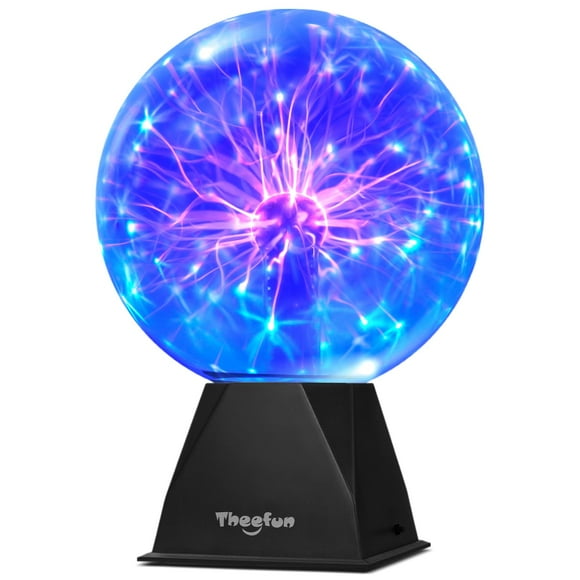 Bola de plasma Theefun azul de 20 cm sensible al tacto y al sonido