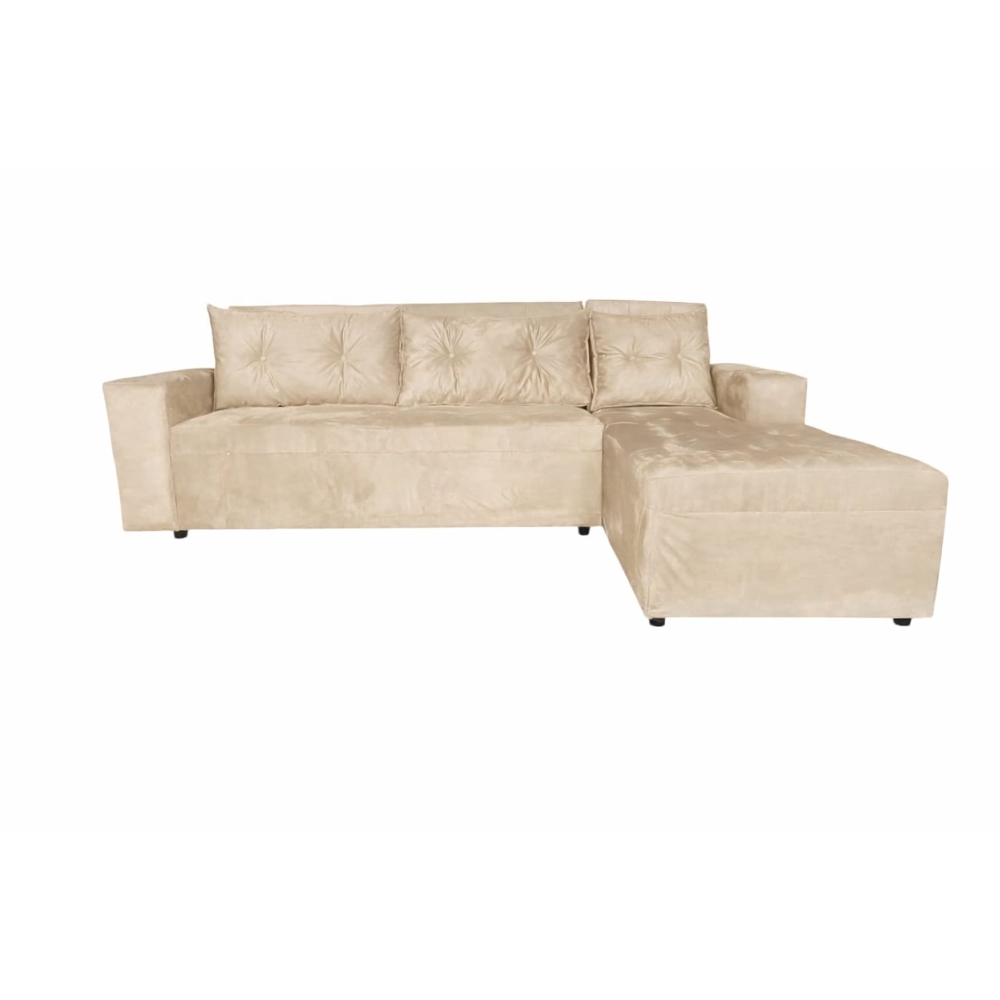 Rous Muebles - Sofá Seccional L Reclinable, Color Beige