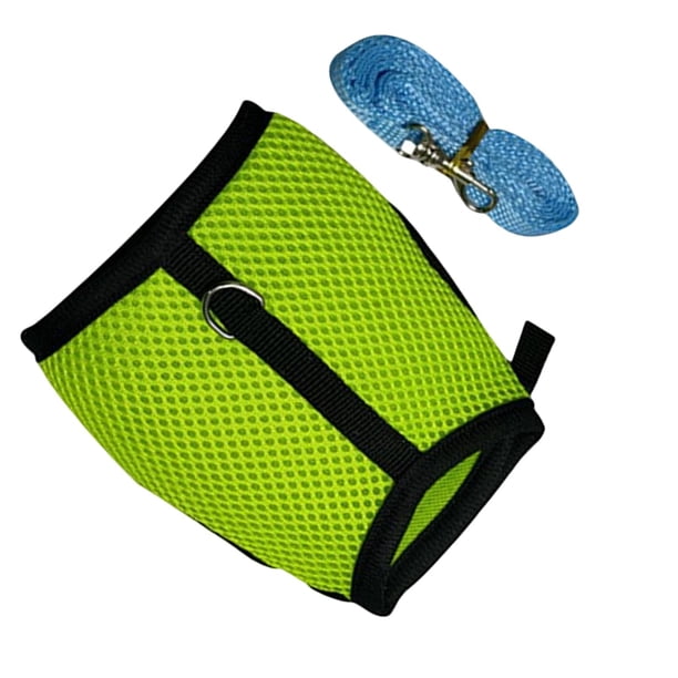 Arnés de Conejo Suave Y Correa, Arnés de Malla, Hebilla Ajustable, Comodidad, Ropa Transpirable para Hurones, Conejillo de , Gatos, Animales Peq , Verde, M Verde M