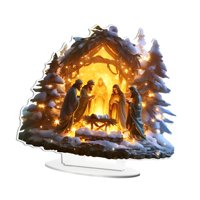 Bothyi - Estatua Acrílica Para Fiesta, Casa De Nieve, Decoración Navideña, Belén