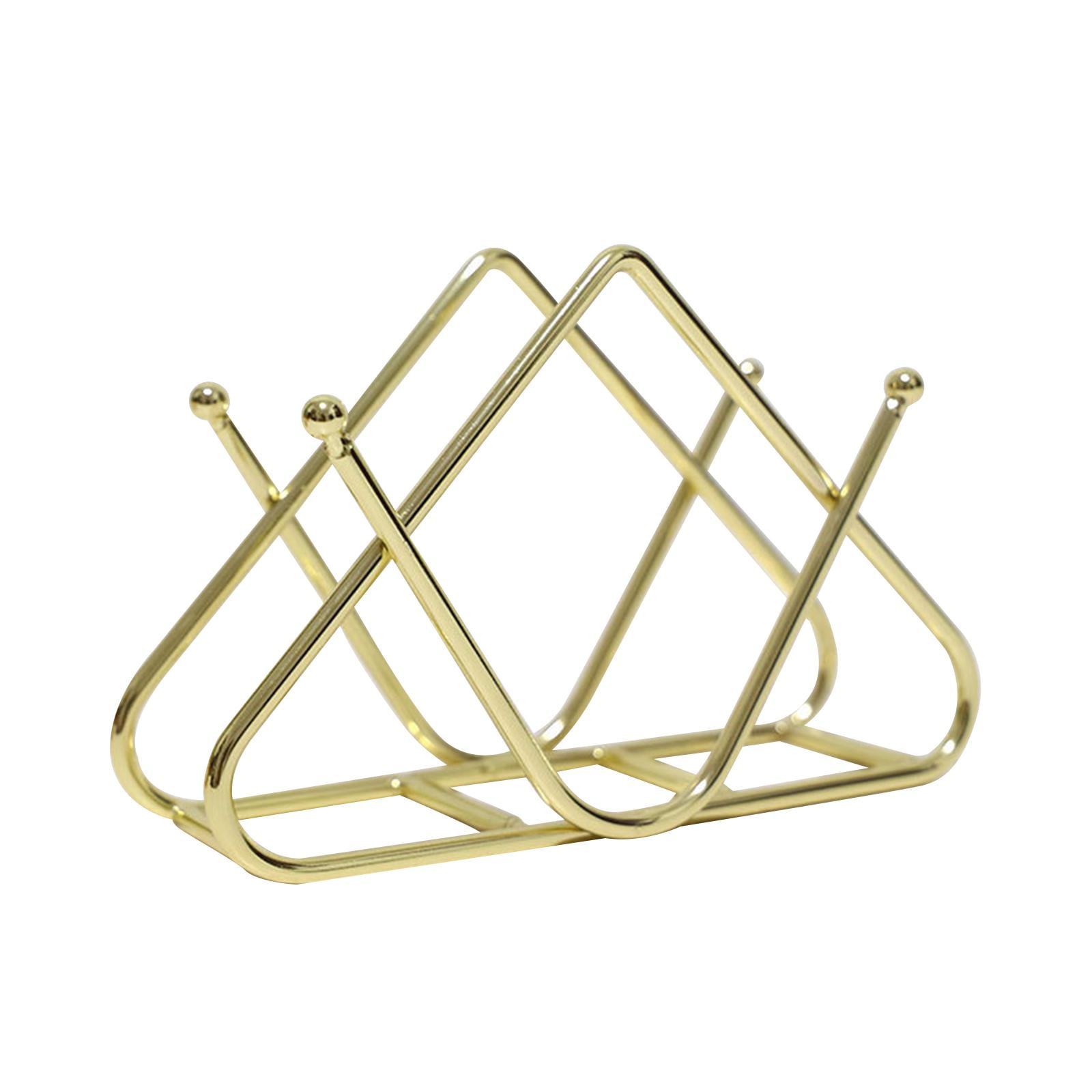 Magideal - Servilletero, Servilletero De Estilo Europeo Para Mesa, Mesa De Comedor, Servilletero Para Organización De Mesas De Restaurante, Hierro Dorado