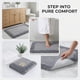 thumbnail image 4 of REGALWOVEN Alfombras de Baño Chenille Antideslizantes Alfombra de Ducha Ultra Suave Absorbente Gris 32" x 20", 4 of 6