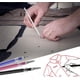 thumbnail image 4 of 6 Colos Heat Borable Tela Pens, Tela Marking Pens Set 6PCS Heat Erase Vacío Pens con 30 PCS Replaceable Pen Recargas Sewing Marker Pen Vanishing Heat Erase Pens for Sewing,Tela, 4 of 7